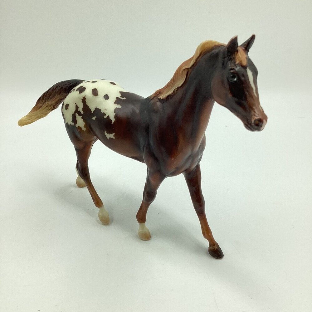 Breyer Classic Ruffian Mold Chestnut Appaloosa Horse Figure EUC